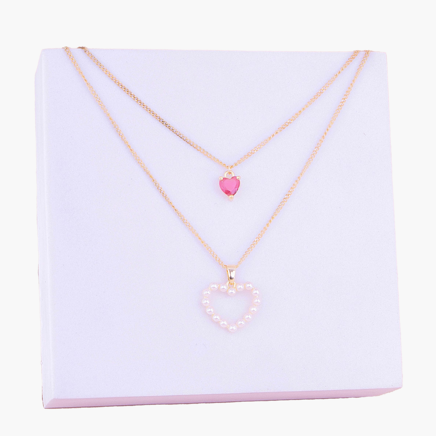 Collar Doble Corazones