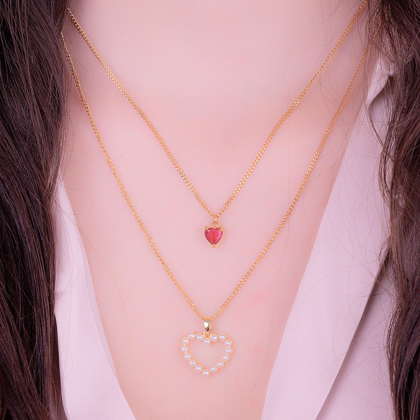 Collar Doble Corazones